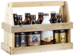 8 buttede Belgiere á 33 cl. i trækasse - belgisk øl