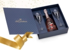 Gaveæske med 2 Champagne glas Le Contesse