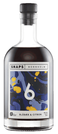 Snaps Bornholm No 6 Blåbær Citron 50 cl.