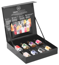 Snaps Bornholm Gavekasse med 8 spændende varianter dansk akvavit