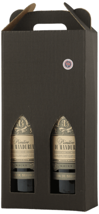 Primitivo di Manduria Casa de Bellucci DOC 2016 - 15 % Alkohol i 2 stk. gaveæske