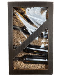 Gaveæske med rude sort bølge - Large - Slagelse Vinkompagni