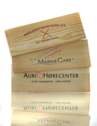 Vin Trækasse med logo 2 flasker