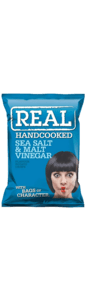 REAL Handcooked Sea Salt & Malt Vinegar - Chips